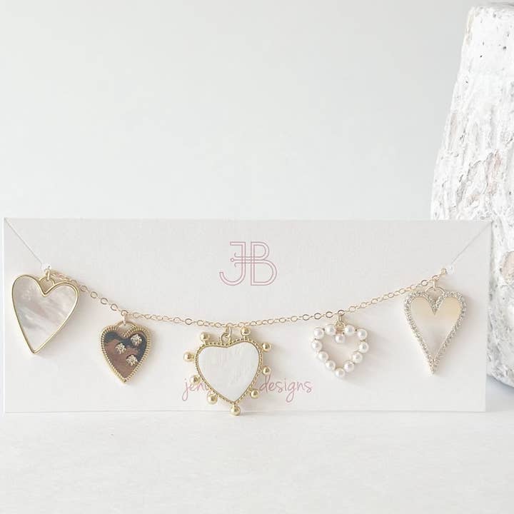 Big Hearts Charm Necklace for wholesale by Jeny Baker Designs