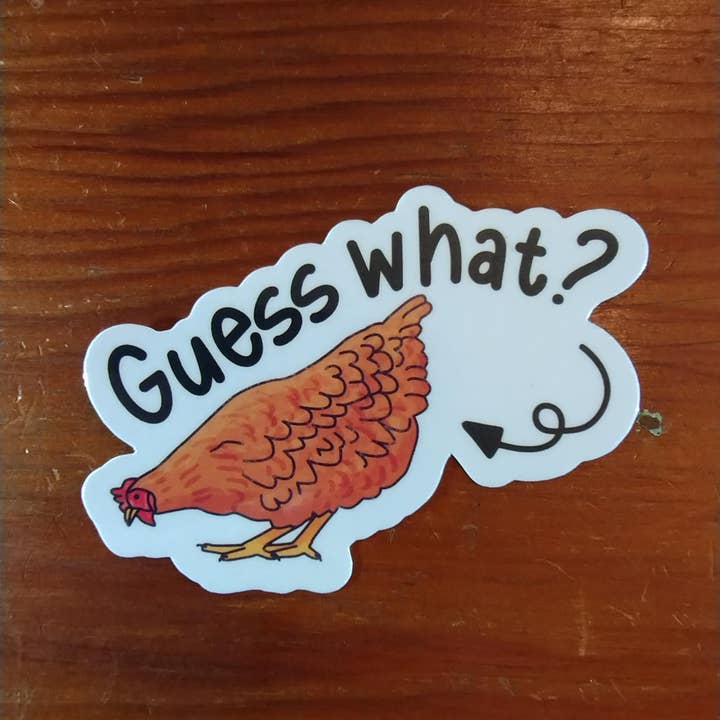 The Crafty Bookworm3 - Wholesale Sticker - Guess What, Chicken Butt Humorous Sticker for Kids3