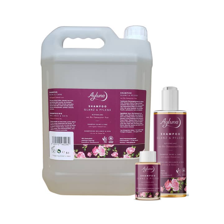 Ayluna Naturkosmetik GmbH - Wholesale Hair Shampoo - Shampoo Shine & Care Blossom Shine Trial Size1