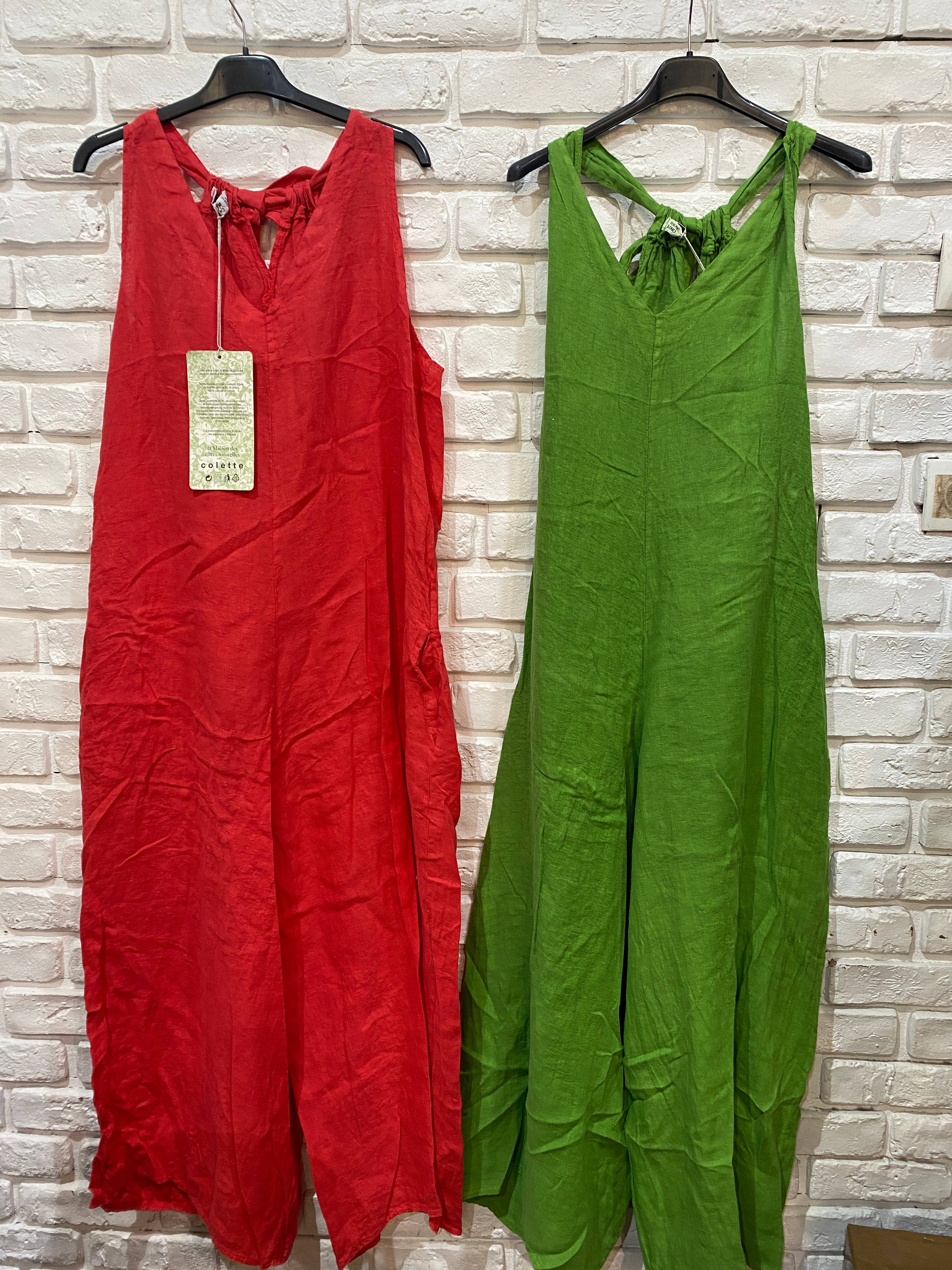 la maison des fibres naturelles – wholesale Jumpsuit – Women's – Sleeveless jumpsuit in 100% linen 6201426