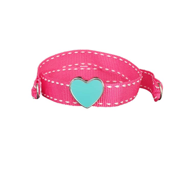 Smartever Srl - Wholesale Charm/Dangle Bracelet - PINK BRACELET WITH WATER ENAMEL ON PALLADIUM