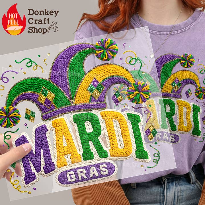 Mardi Gras DTF-transfers, klaar om te persen voor wholesale door Donkey Craft