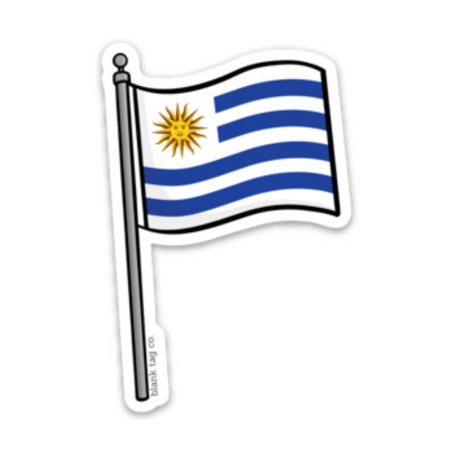 The Uruguay Flag Sticker for wholesale by Blank Tag Co. Stickers - Waterproof Stickers