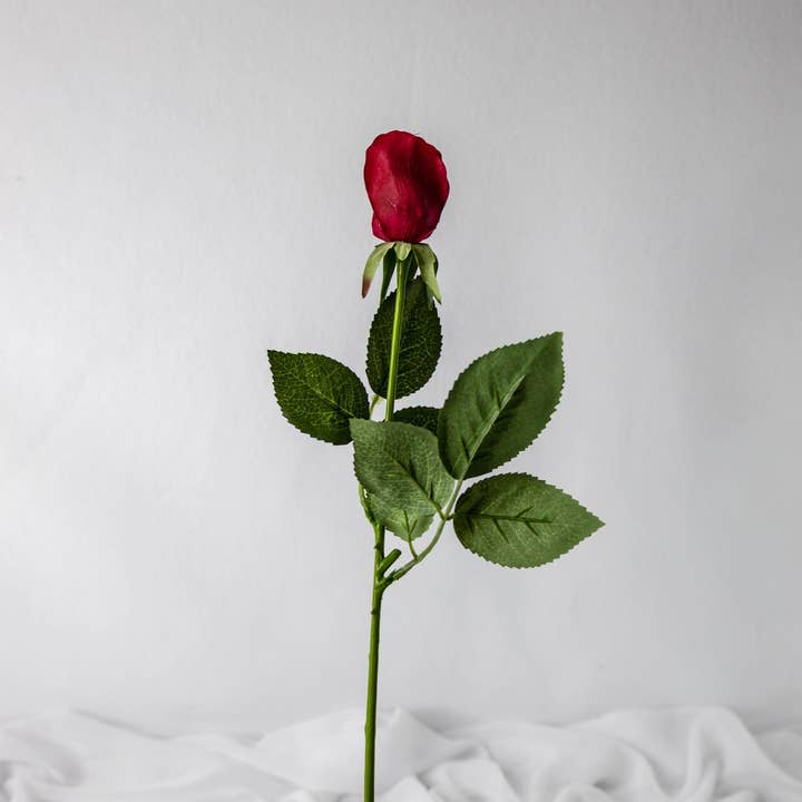 Realistic Artificial Flowers - Vente Fleurs artificielles - Red Real Touch Bud - Fleurs artificielles réalistes
