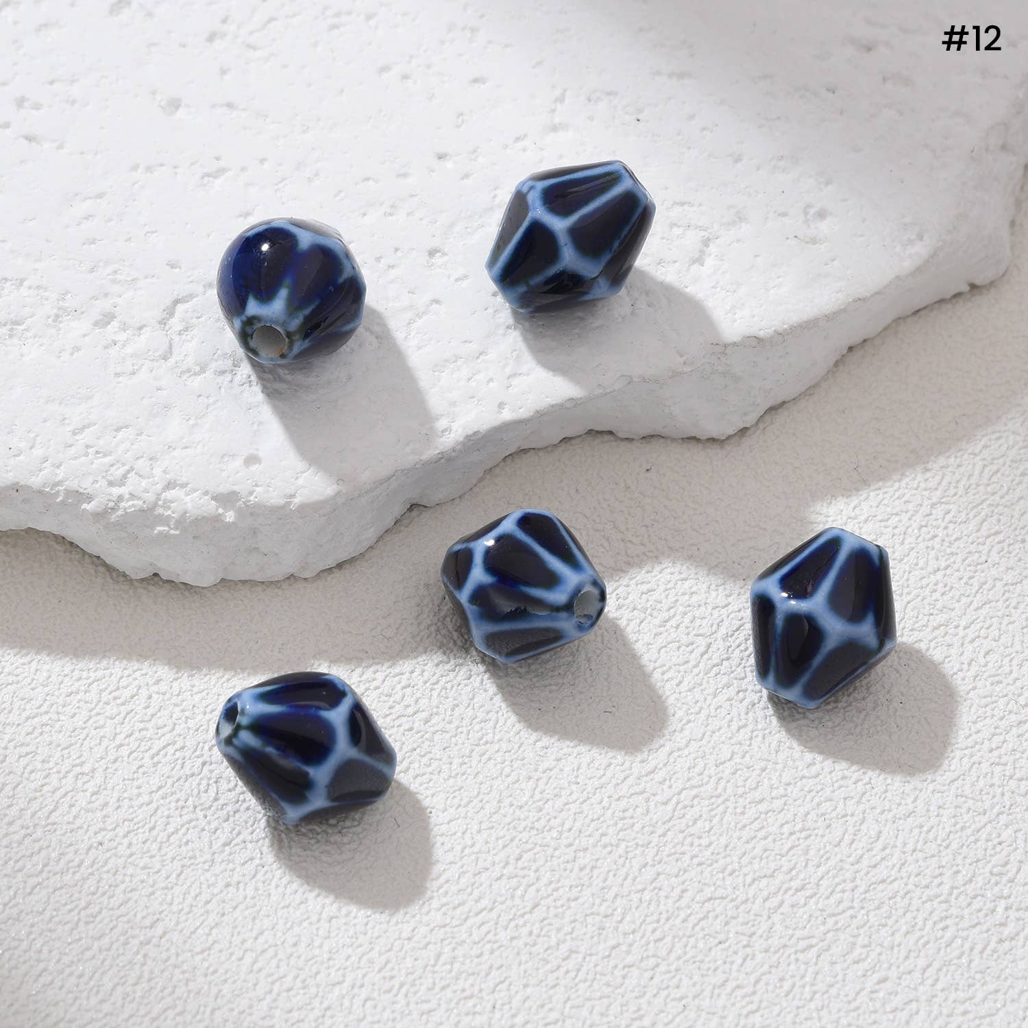 Beads Creation - Wholesale Beads - Diamond Ceramic Bead Sparkling Gemstone Spacer ORG27811