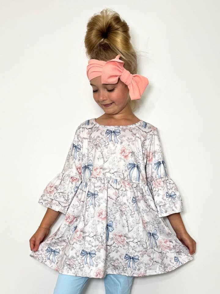 Blue Vintage Coquette Girls Set for wholesale by Clover Cottage