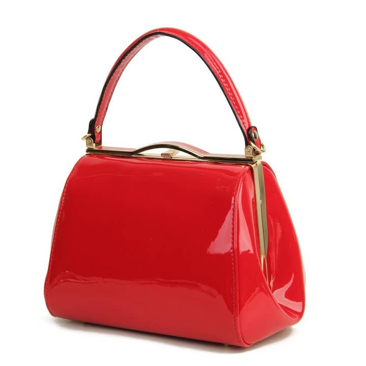 Superbia - Wholesale Shoulder Bag - Women's - Classic Clasp Opening Patent Faux Leather Handbag