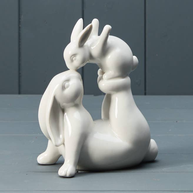 Céramique Blanche Je T'aime Lapins pour la vente par Satchville