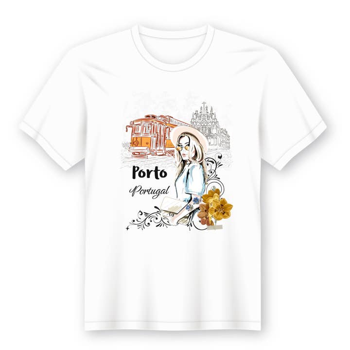 T-shirt du district de Porto pour la vente par Charmy Gift Store