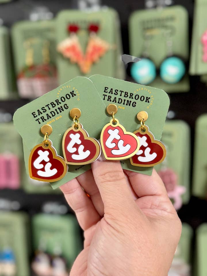 Pet tag earrings for wholesale by Eastbrook Trading