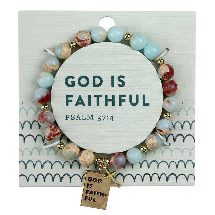 Kerusso - Wholesale Charm/Dangle Bracelet - grace & truth God Is Faithful Keepsake Bracelet
