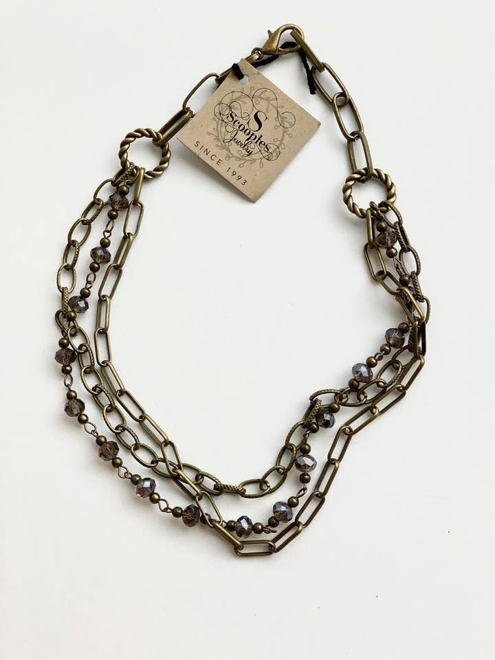 Chained Graphite - Neck for wholesale by Scooples Jewelry