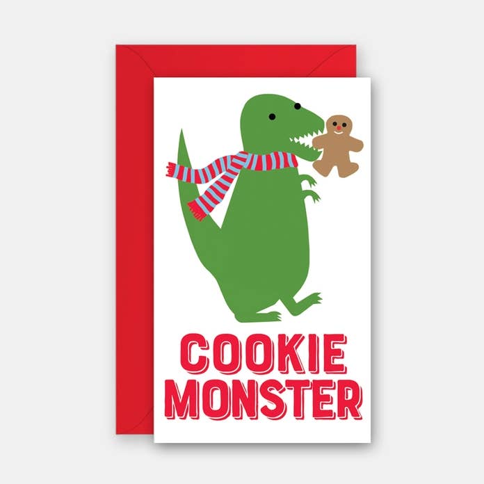 Tarjeta de regalo Cookie Monster Dinosaur para venta al por mayor de Rock Scissor Paper