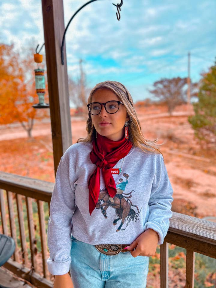 Maggi Mae's - Wholesale Graphic Sweatshirt - Women's - Bronc rider sweater1