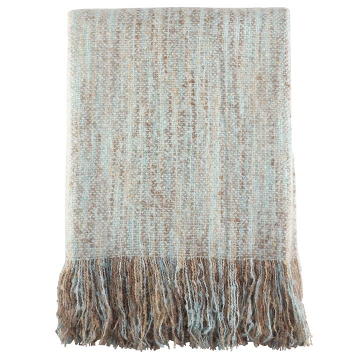 Aqua Faux Mohair Throw for wholesale on Faire