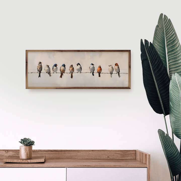Kendrick Home - Wholesale Art Print - Birds On A Wire2