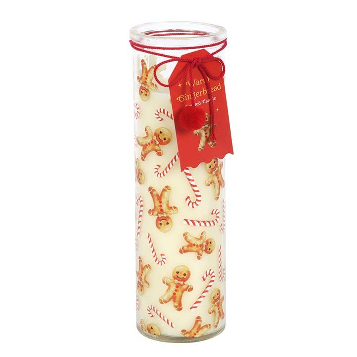 Something Different Wholesale - Wholesale Jar/Filled Candle - Candy Cane Warm Gingerbread Christmas Tube Candle1