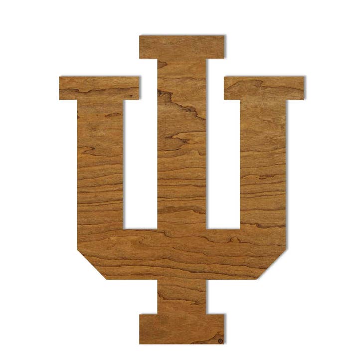 Indiana University IU Lettres Murales - Fabriqué en bois de cerisier ou d'érable - Indiana Hoosiers pour la vente par LazerEdge