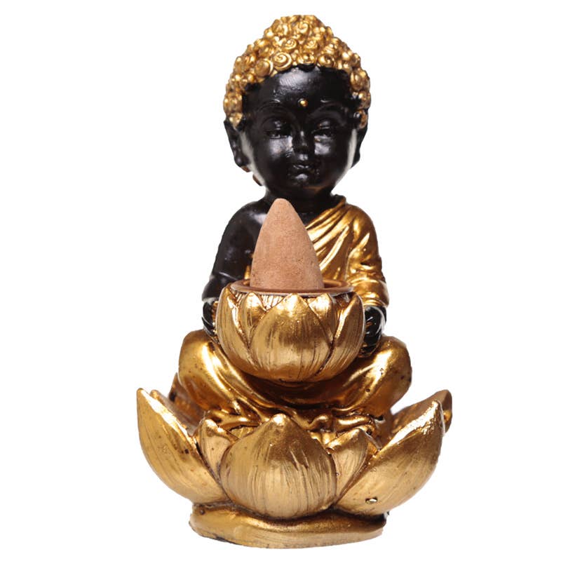 Puckator EU - Wholesale Incense Holder - Small Buddha and Lotus Backflow Incense Burner4
