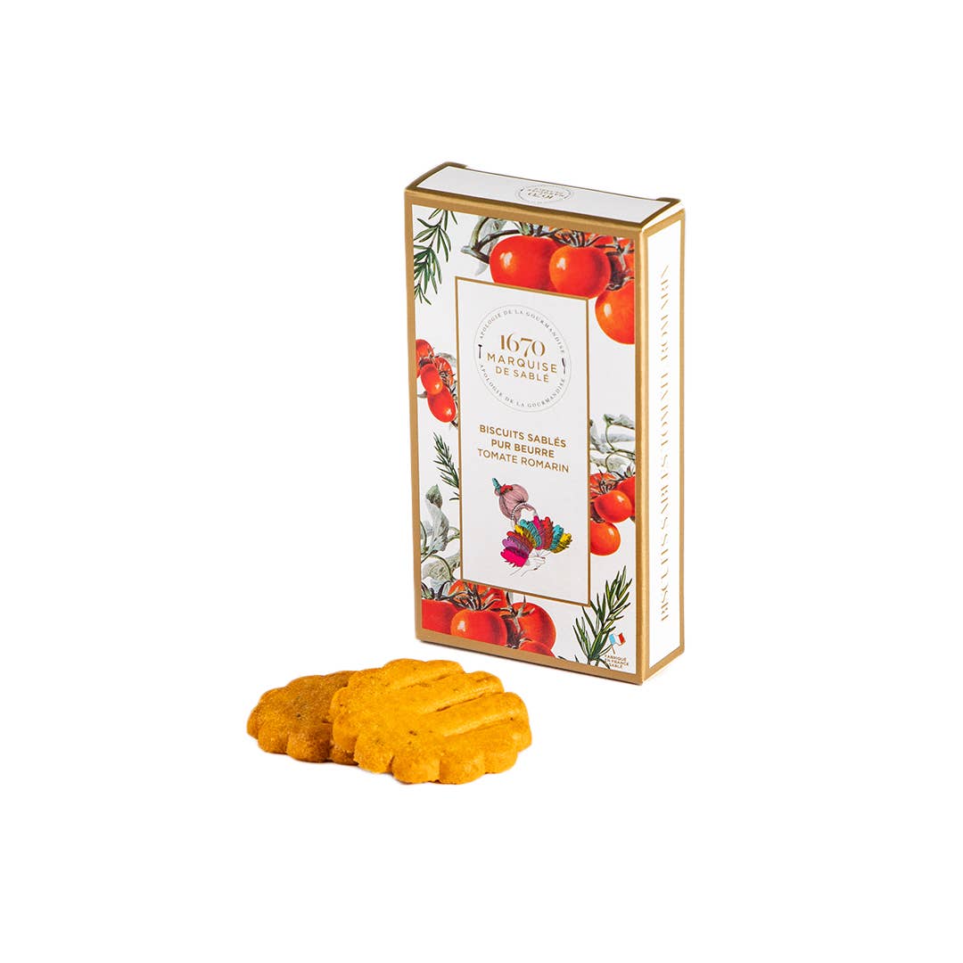 LA SABLESIENNE - Wholesale Cookie - Tomato & Rosemary Savory French Crackers Box0