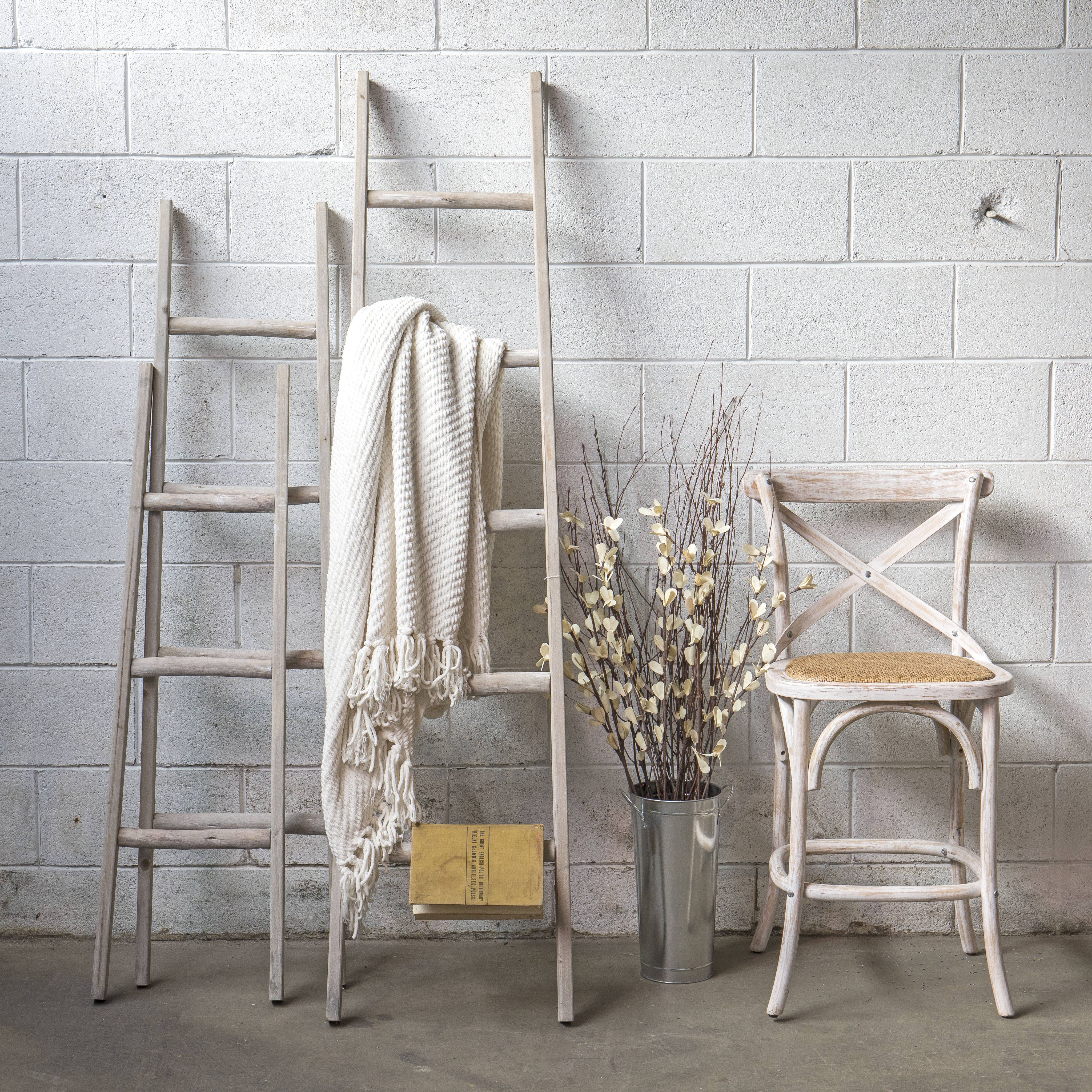 Willow Group - Wholesale Stool - White Wash Cross Back Birch Stool Outdoor Chair4