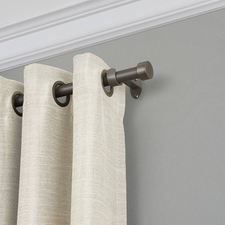 Threadmade Home - Wholesale Curtain Rod - Serena 1" Window Drapery Single Curtain Rod with Contemporary Cap Finial8