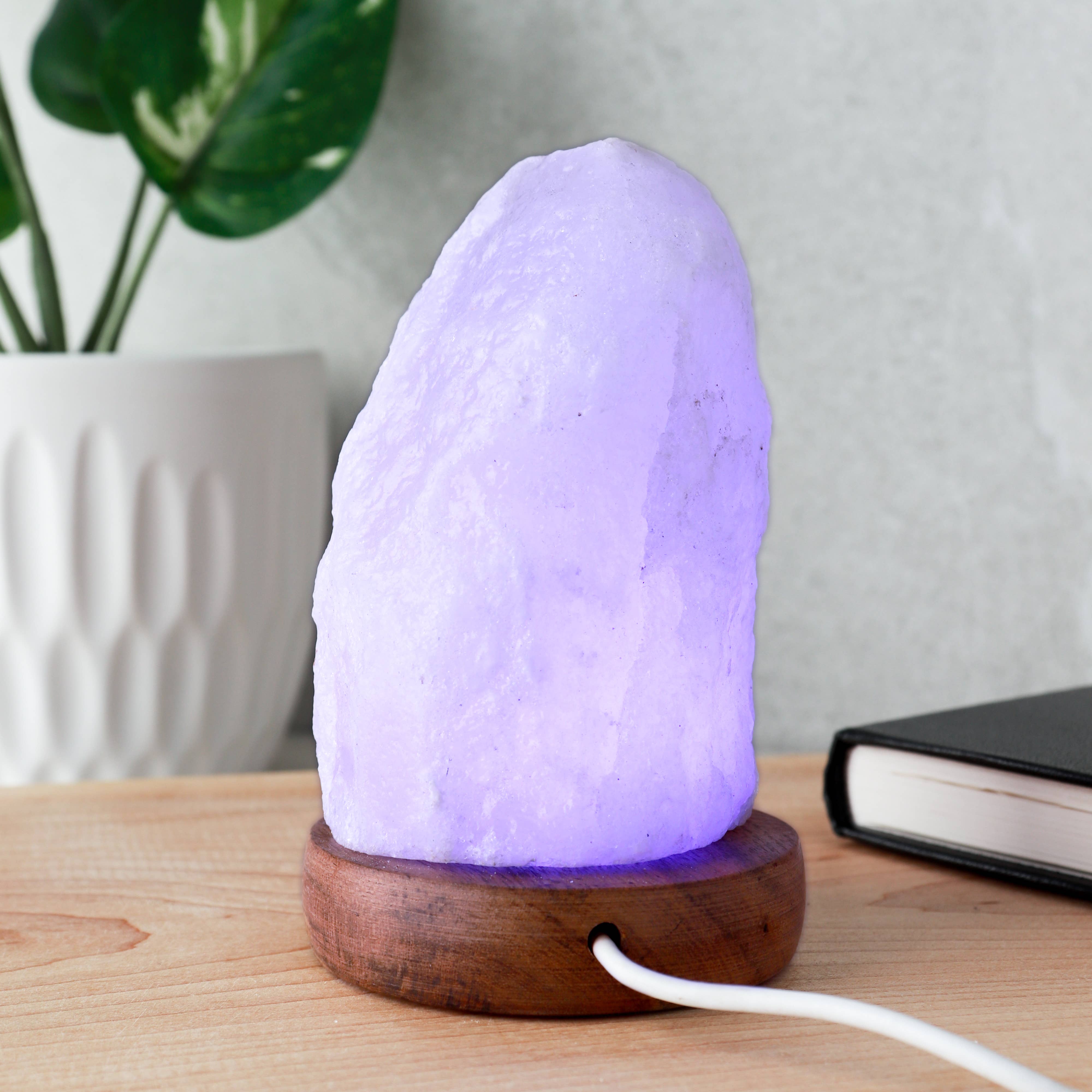 Natures Artifacts Inc - Wholesale Salt Lamp - White Himalayan Salt Crystal Lamp With USB2