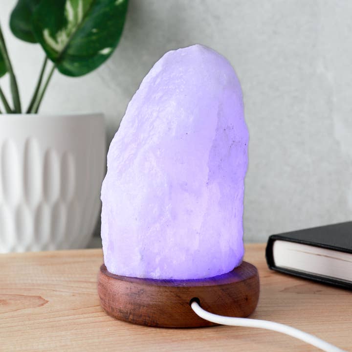 Natures Artifacts Inc - Wholesale Salt Lamp - White Himalayan Salt Crystal Lamp With USB2