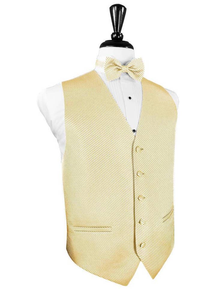 Harvest Maize Venetian Tuxedo Vest for wholesale by Cardi International