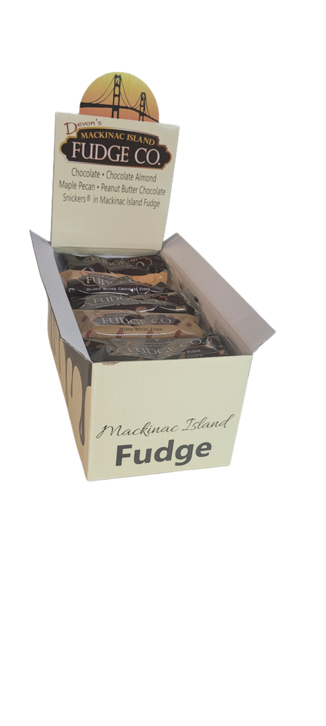 Devons Mackinac Island Fudge – wholesale Fudge – 2 oz Fudge-skärm (25 räkningar)3
