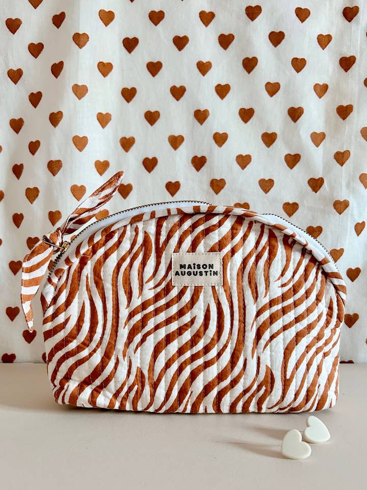 Zebra Camel Makeup Kit for wholesale by Maison Augustin