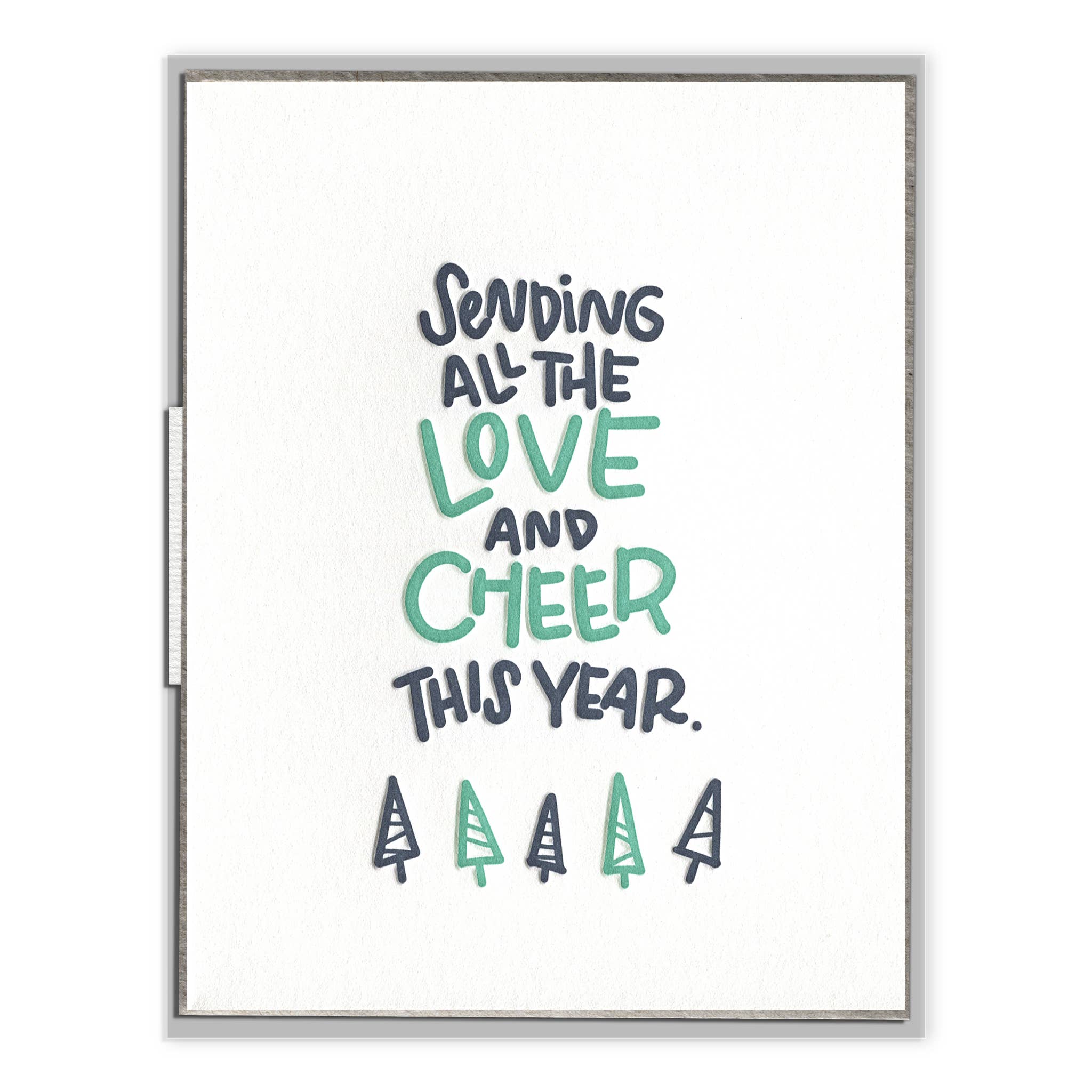 INK MEETS PAPER - Wholesale Season's Greetings Card - Love and Cheer Season's Greetings Letterpress Card1