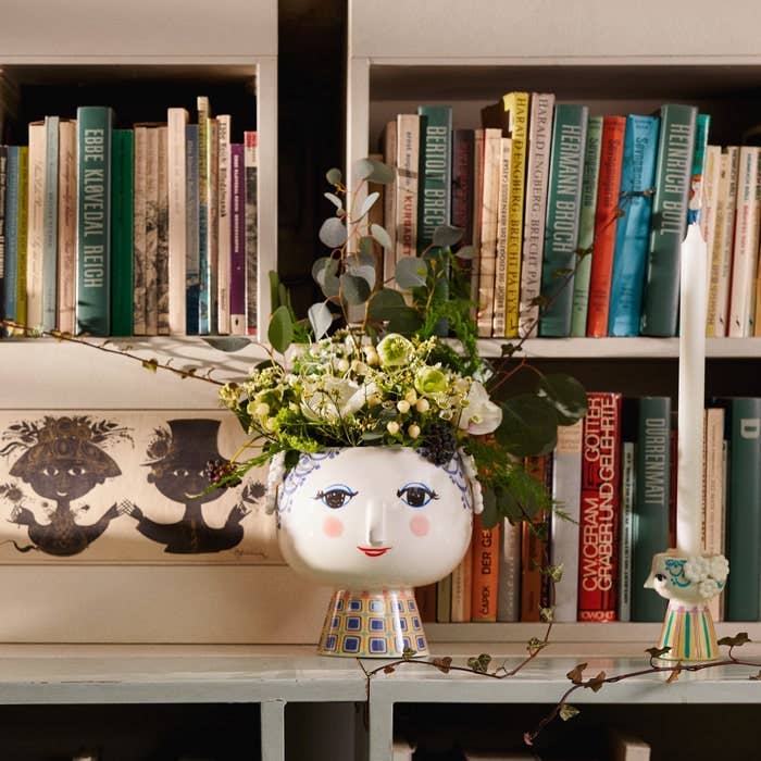 Danish Design Collective - Wholesale Plant Pot - Bjørn Wiinblad - Eva - 8.3" Short Base 3D Plant Pot - Blue4