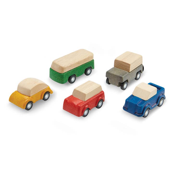 Kids Toy Vehicle Set - Car, SUV, Bus, Truck, and Wagon for wholesale by PlanToys