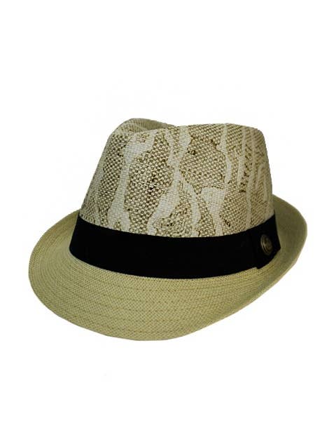 Fedora con estampado de reptil para venta al por mayor de Cap Zone