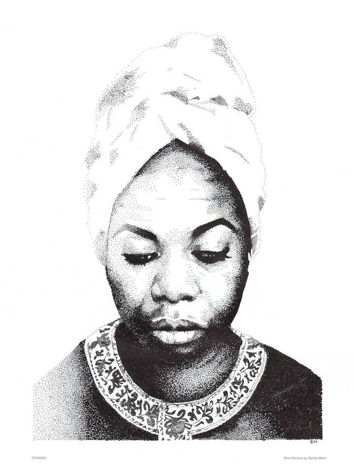 Nina Simone Poster Art Print 30x40cm for wholesale by On The Wall Art Ltd