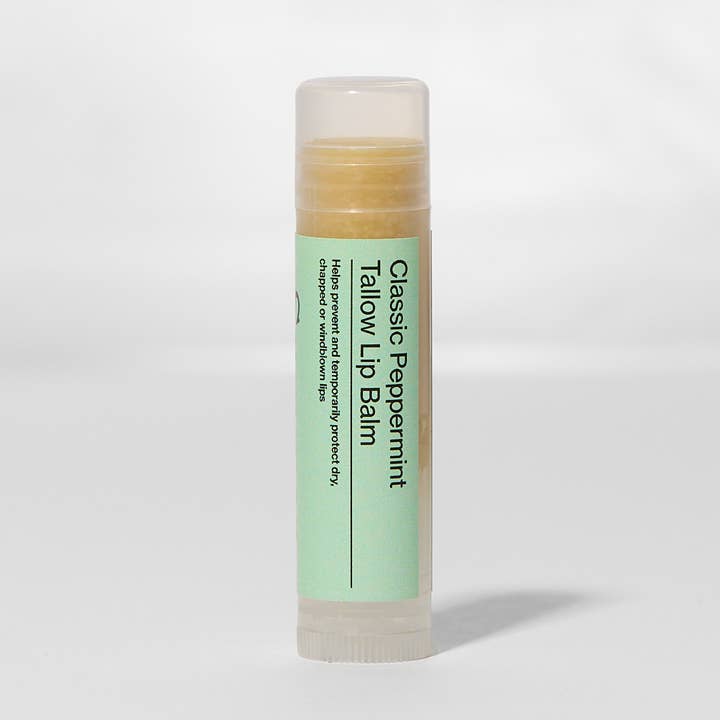 SUMMER SOLACE- Regenerative Tallow Beauty - Wholesale Lip Balm - Classic Peppermint – Cooling Tallow Lip Balm, .15 oz0