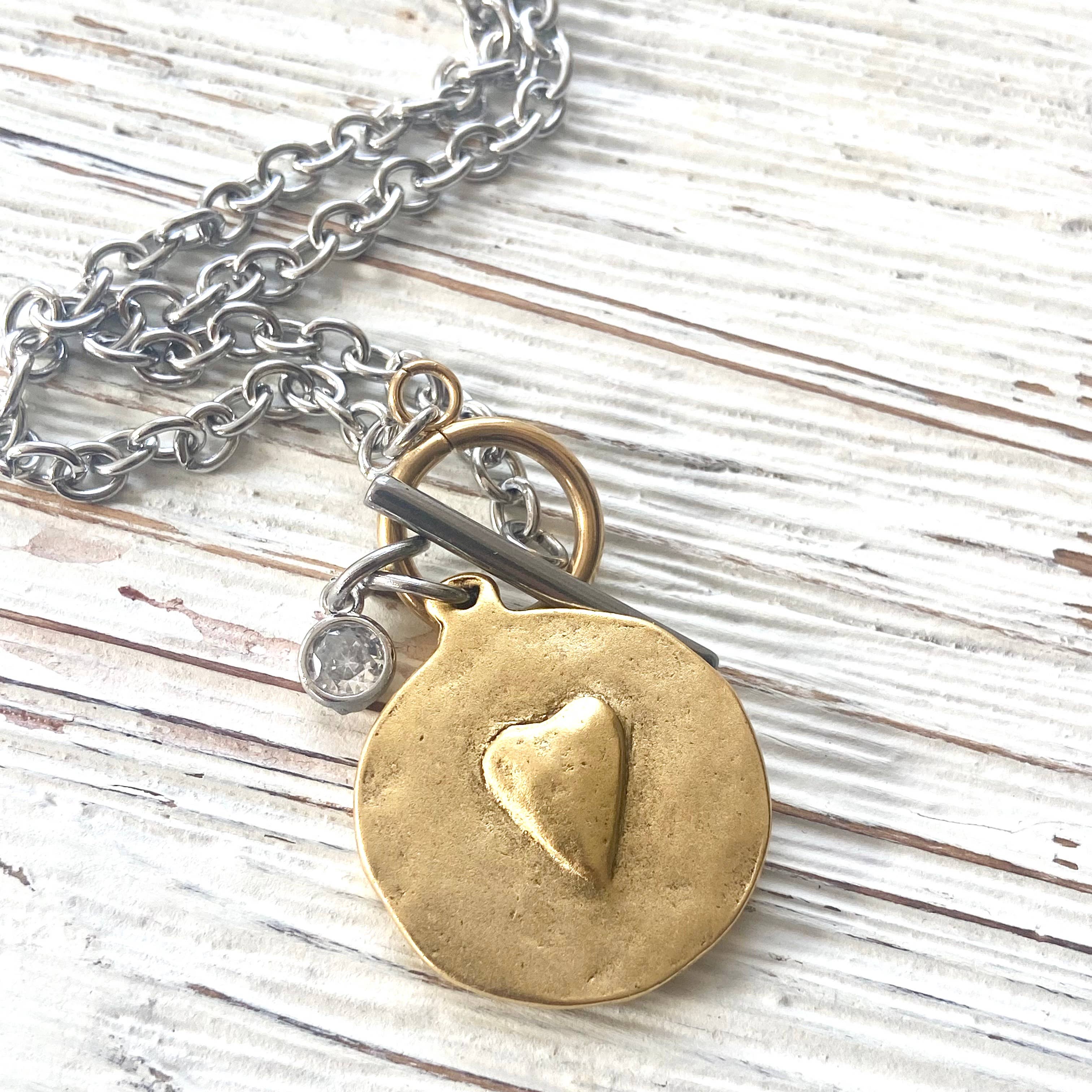 VB&CO Designs Handmade Jewelry – wholesale Pendant/charm necklace – Cross heart reversible necklace hand casted gallery jewelry2