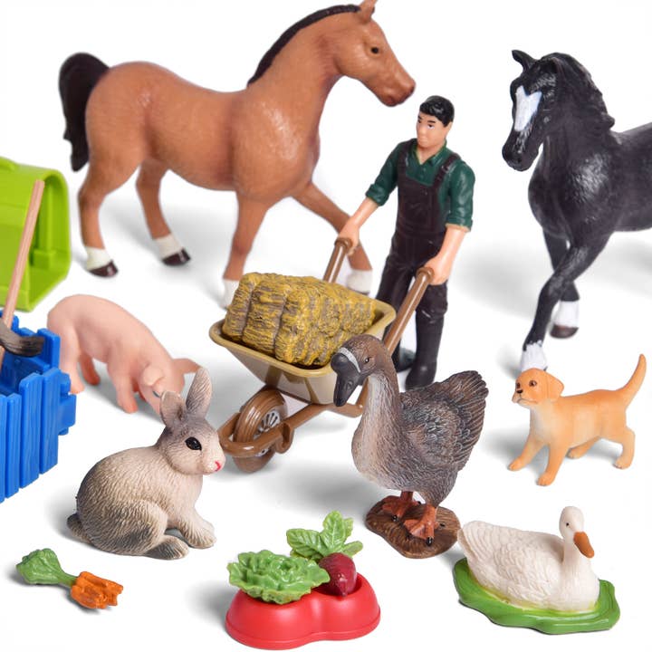 Fun Little Toys - Wholesale Advent Calendar - 30 Pcs Advent Calendar Christmas Realistic Farm Toys