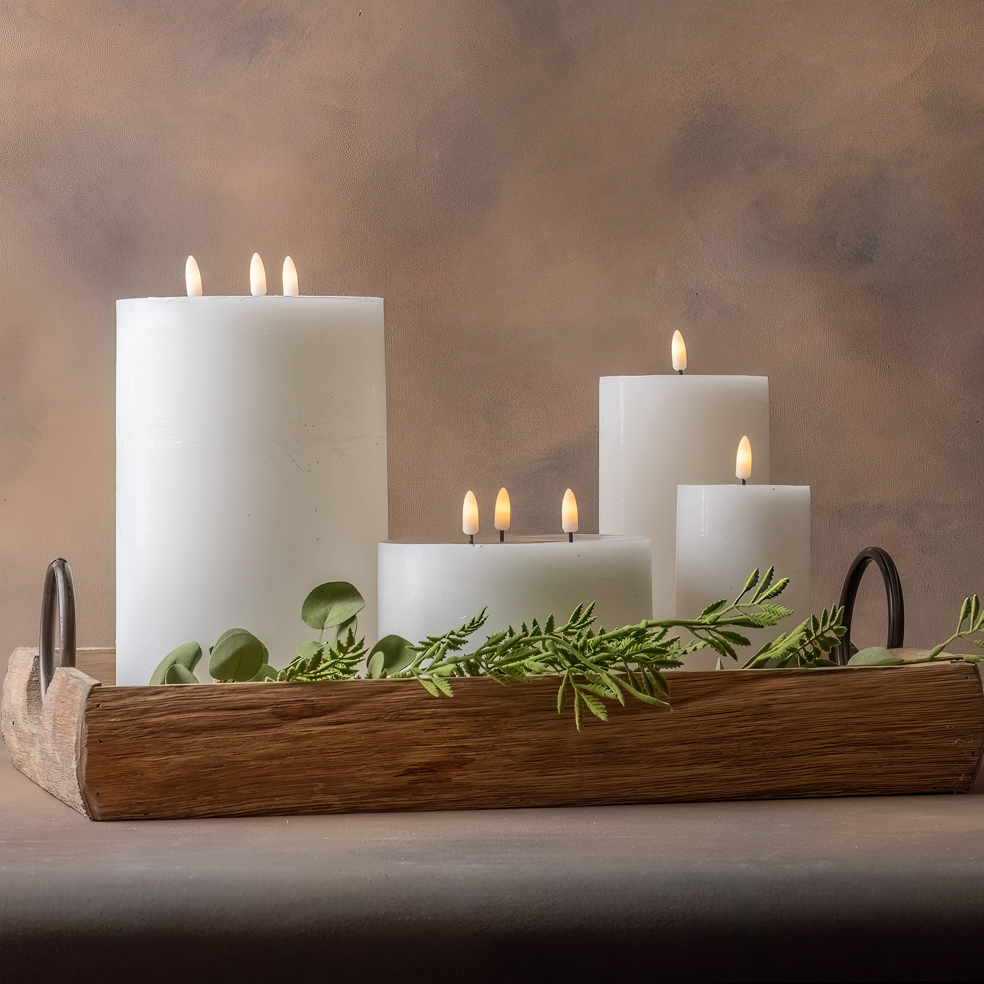 Small White Flameless Pillar Candle for wholesale on Faire2