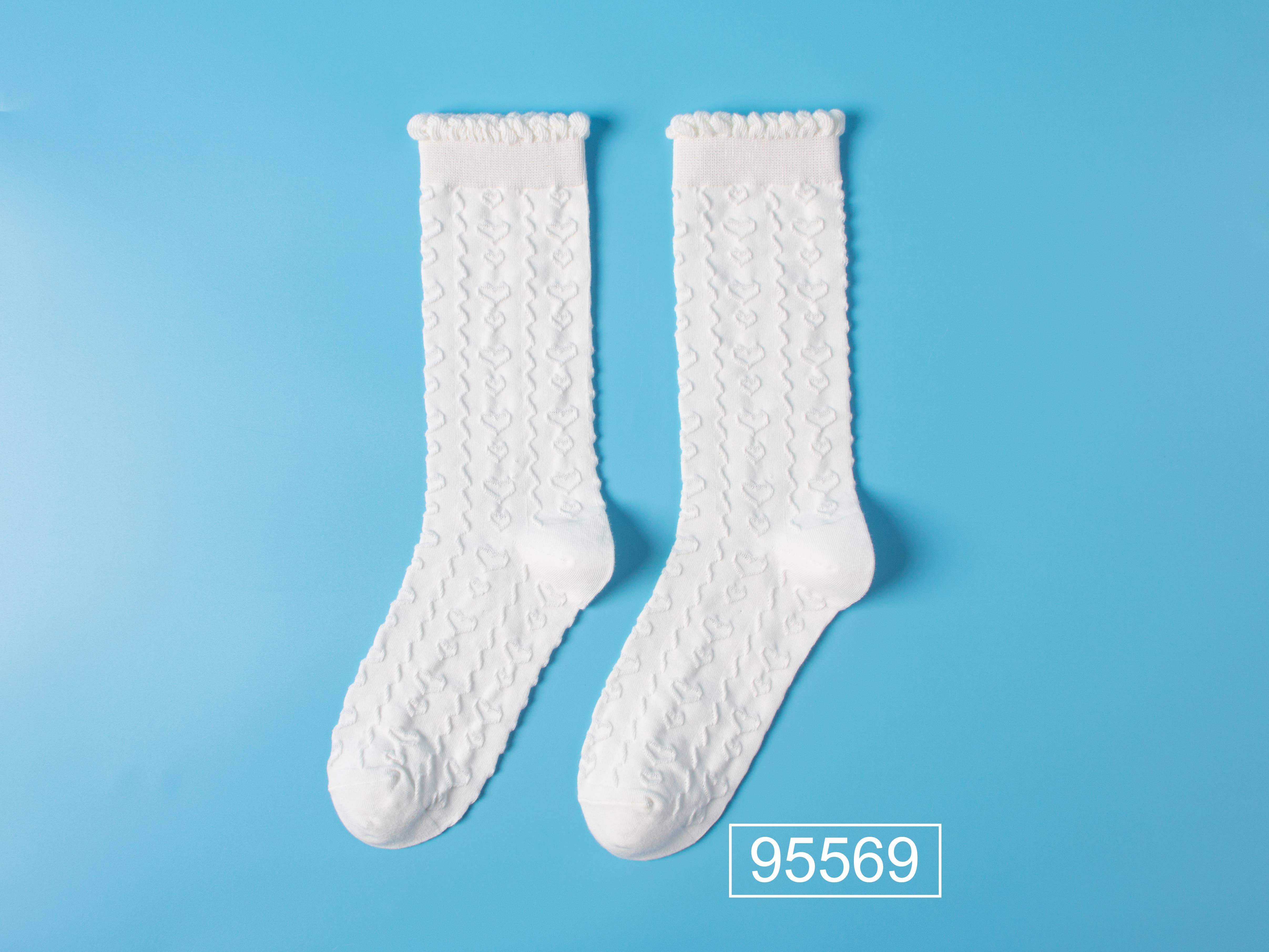 Marc JoJo - Vendita all'ingrosso Calzini - Donna - Marc JoJo calzini bianchi vintage stile Lolita a metà polpaccio0