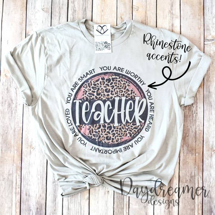Teacher - You Are Rhinestone Tee for wholesale by Daydreamer Designs