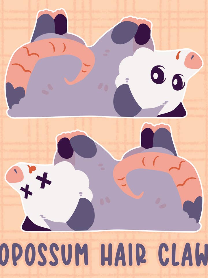 Pince à cheveux - Opossum pour la vente par Lizbie Cafe