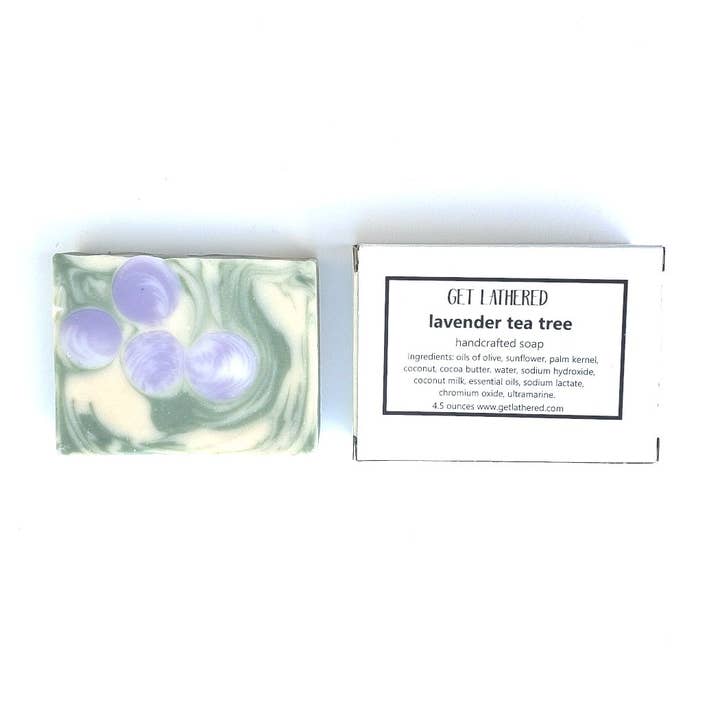 Lavender Tea Tree Artisan Soap for wholesale by Get Lathered