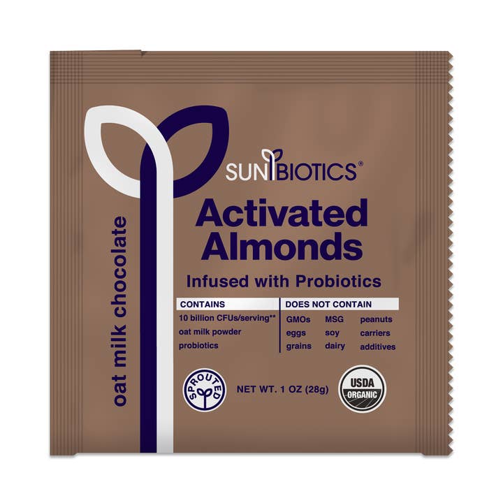 Activated Almonds - Infused with Probiotic - Oat Milk Chocolate for wholesale by Windy City Organics