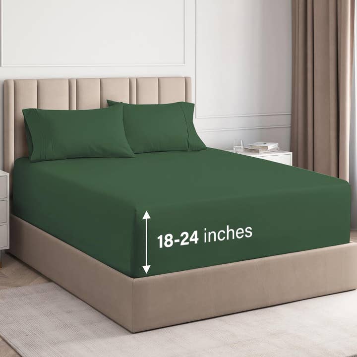 CGK Unlimited - Wholesale Sheet Set - 4 Piece Sheet Set - Extra Deep Pocket Fits 18"-24" Mattress