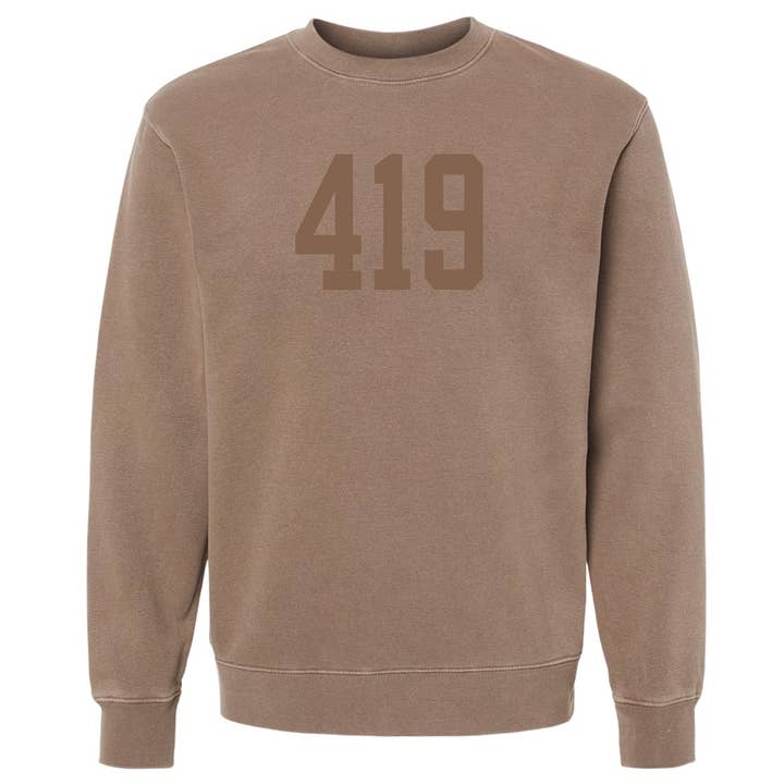 Jupmode - Wholesale Graphic Sweatshirt - Unisex - Custom Area Code Puff Print Tone on Tone Sweatshirt3