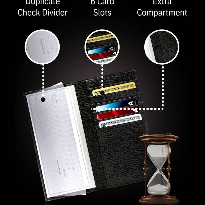 Access Denied Accessories - Wholesale Wallet - Unisex - Genuine Leather Checkbook Cover For Women &Men RFID Blocking21