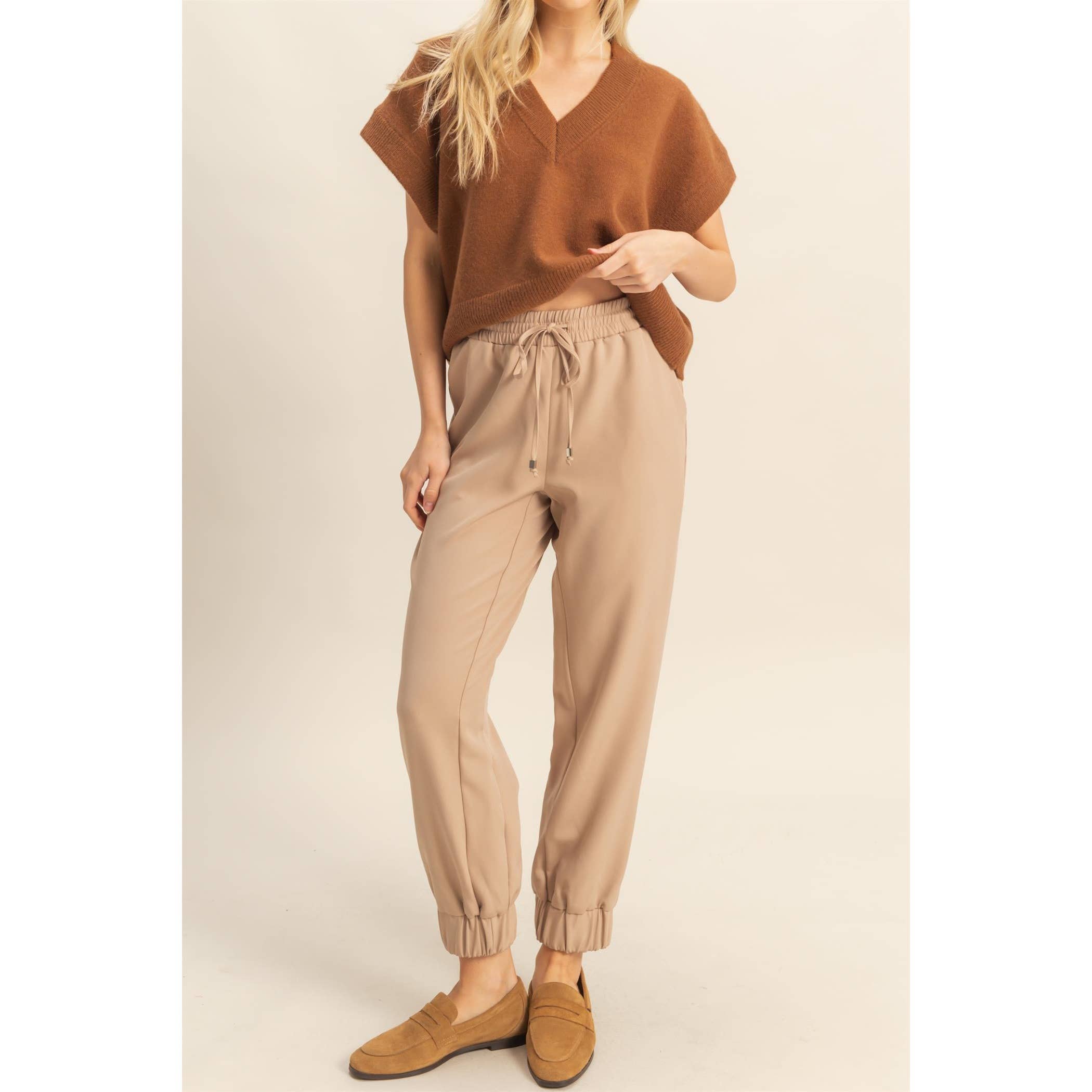 HYFVE - Vente Pantalon – femme - Joggeurs à cordon de serrage avec chevilles froncées0