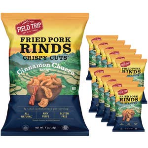 Pork King Good Ranch Pork Rinds (Chicharrones) Keto Friendly Snacks,12-Pack  1.75 oz. Bags